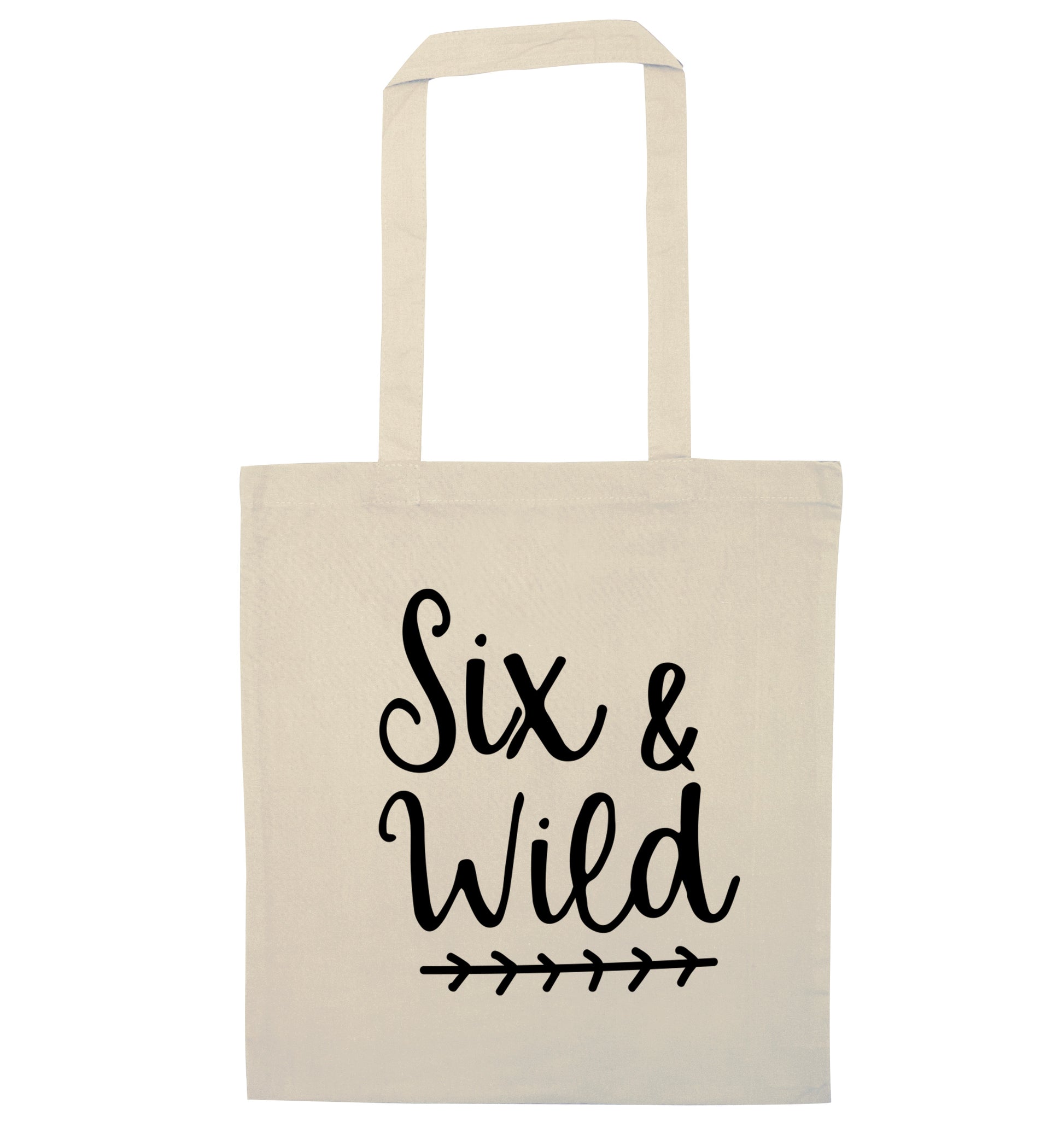 Six and wild natural tote bag