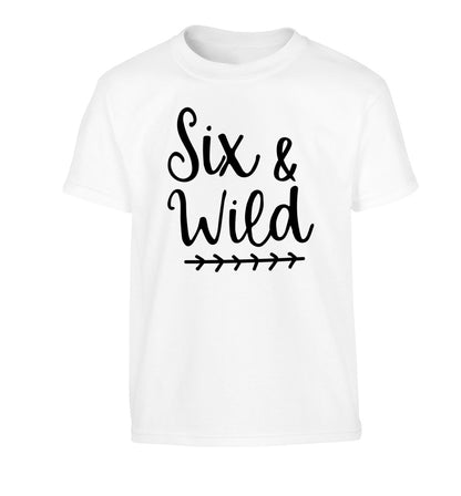 Six and wild Children's white Tshirt 12-13 Years