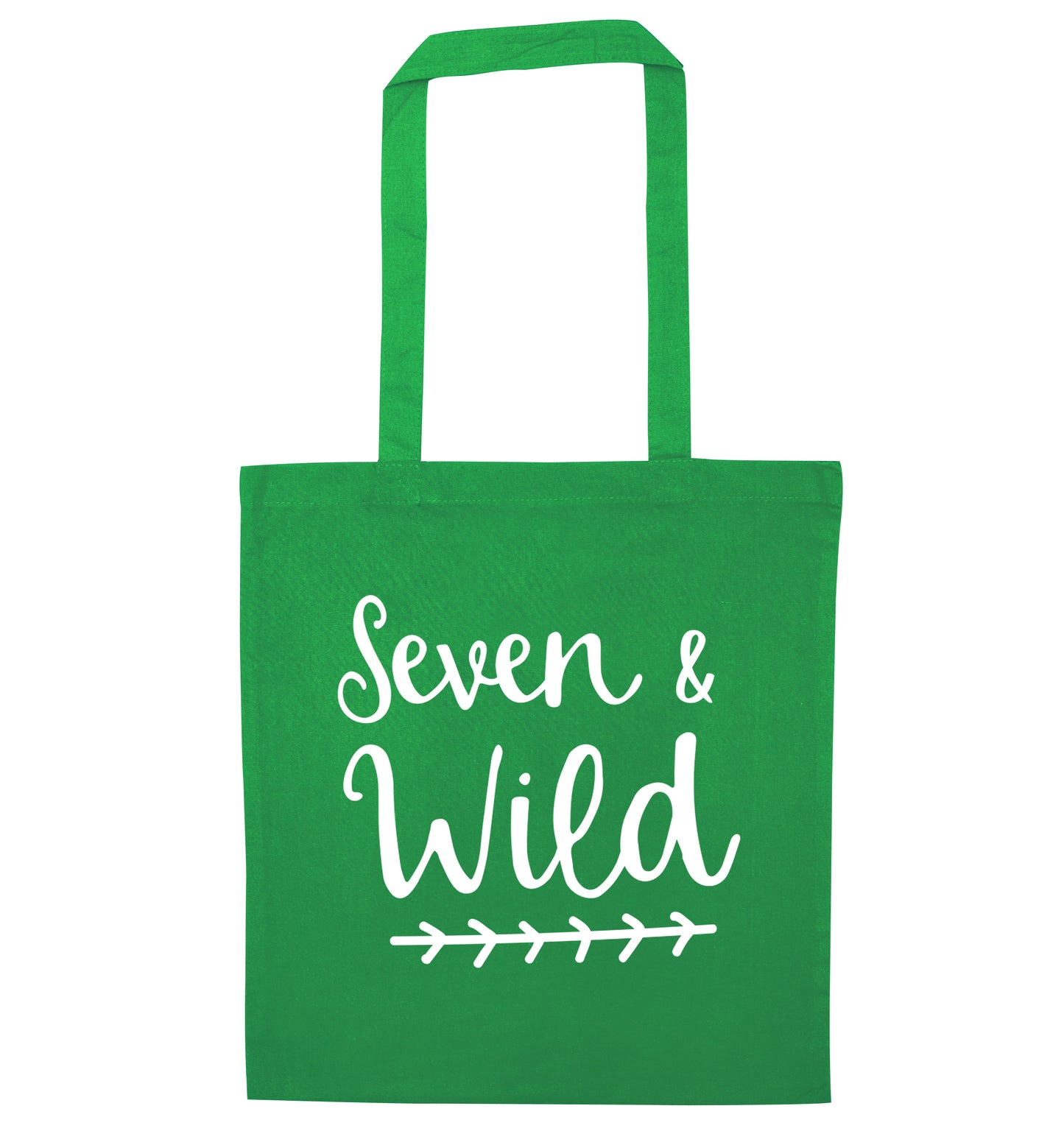 Seven and wild green tote bag