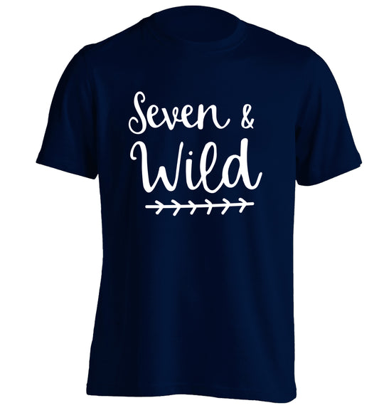 Seven and wild adults unisex navy Tshirt 2XL