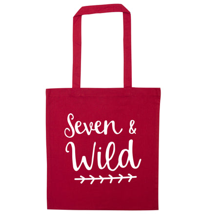 Seven and wild red tote bag