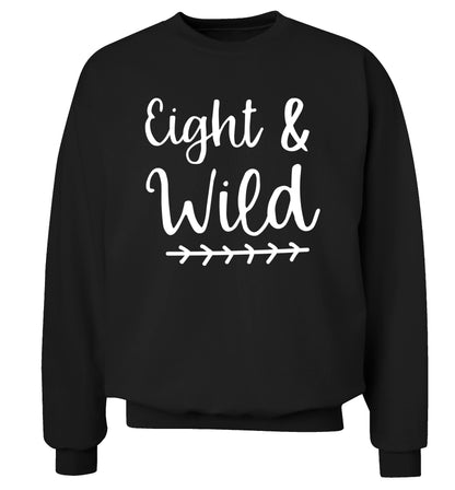 Eight and wild Adult's unisex black Sweater 2XL