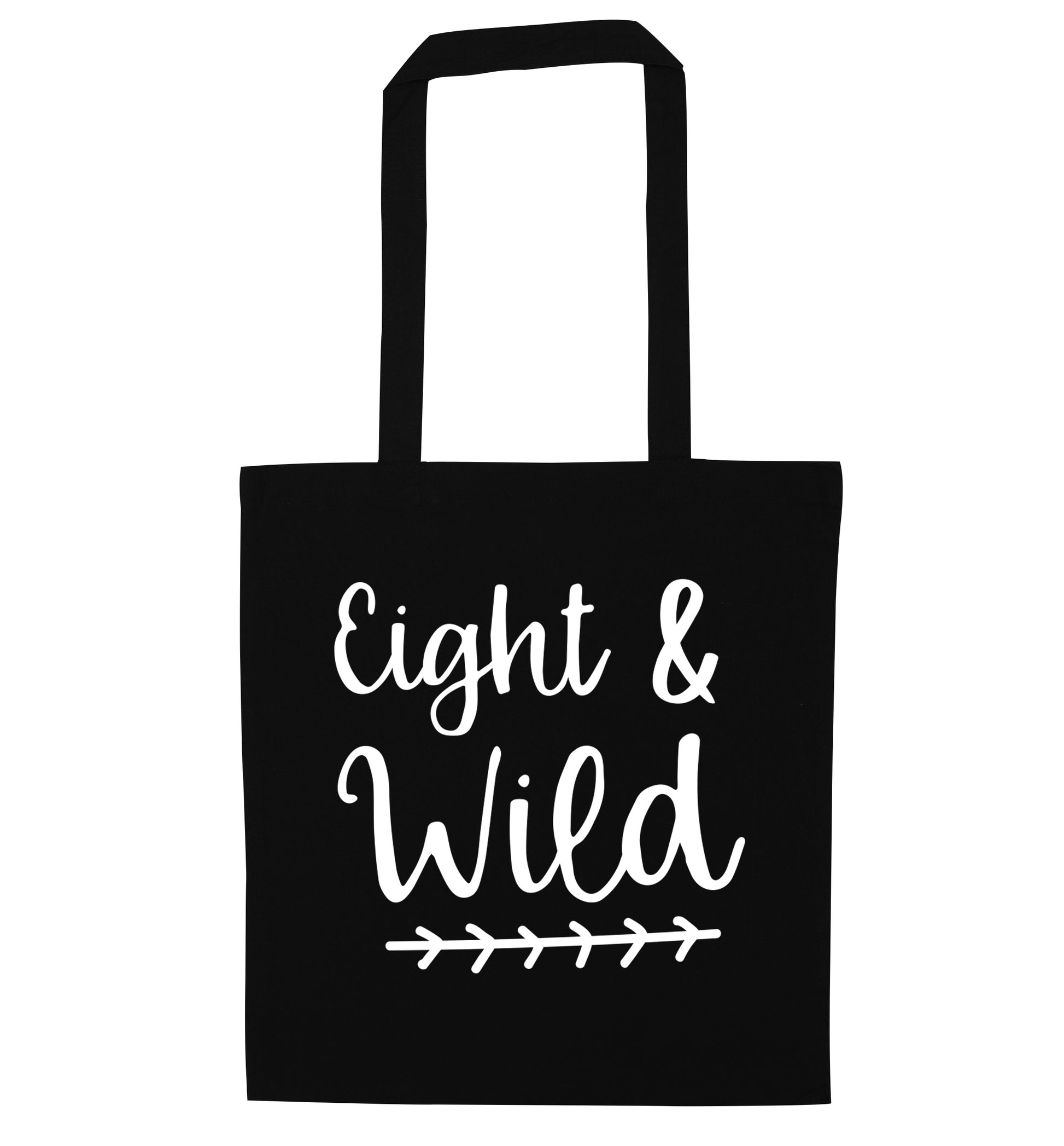 Eight and wild black tote bag