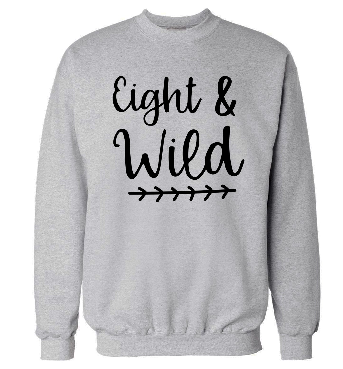 Eight and wild Adult's unisex grey Sweater 2XL