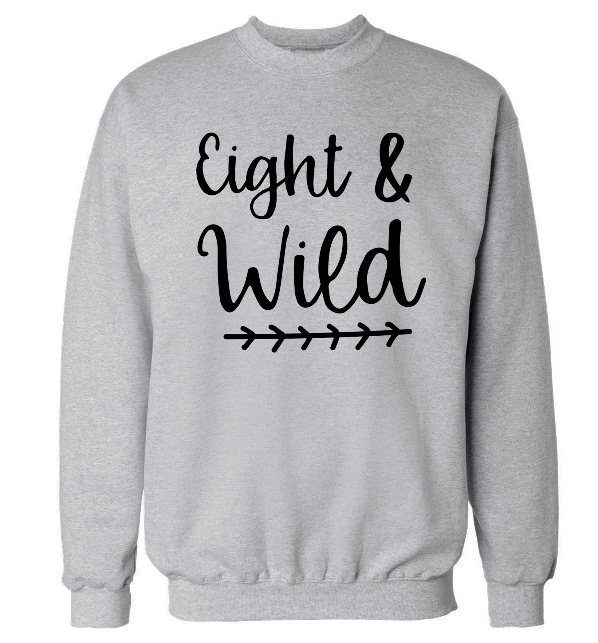 Eight and wild Adult's unisex grey Sweater 2XL