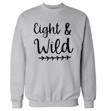 Eight and wild Adult's unisex grey Sweater 2XL