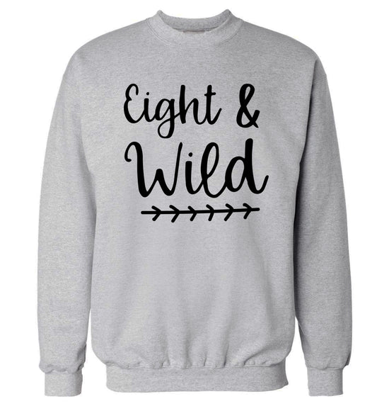 Eight and wild Adult's unisex grey Sweater 2XL