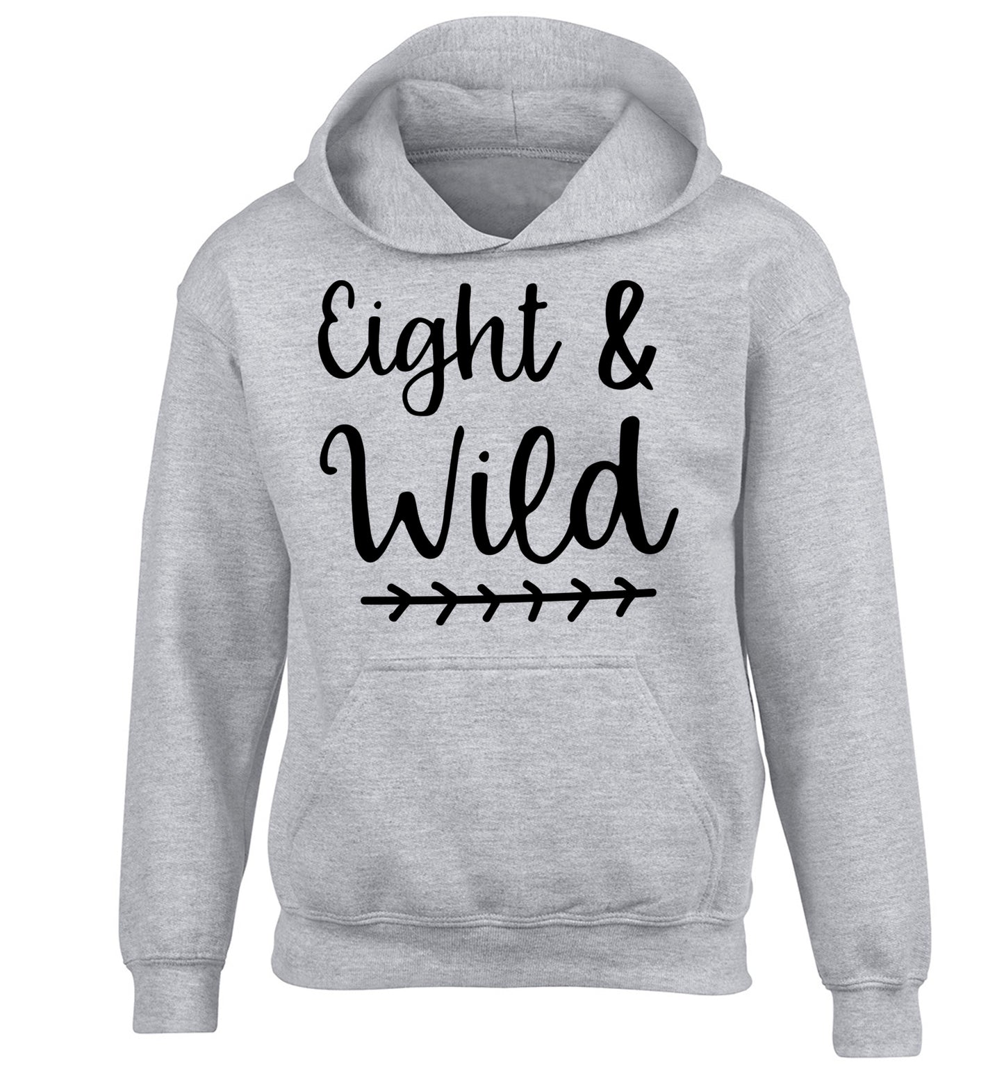 Eight and wild children's grey hoodie 12-13 Years