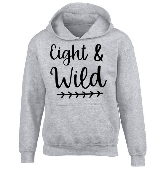 Eight and wild children's grey hoodie 12-13 Years