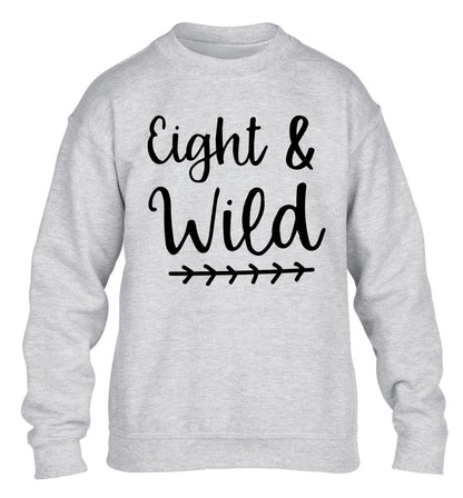 Eight and wild children's grey sweater 12-13 Years