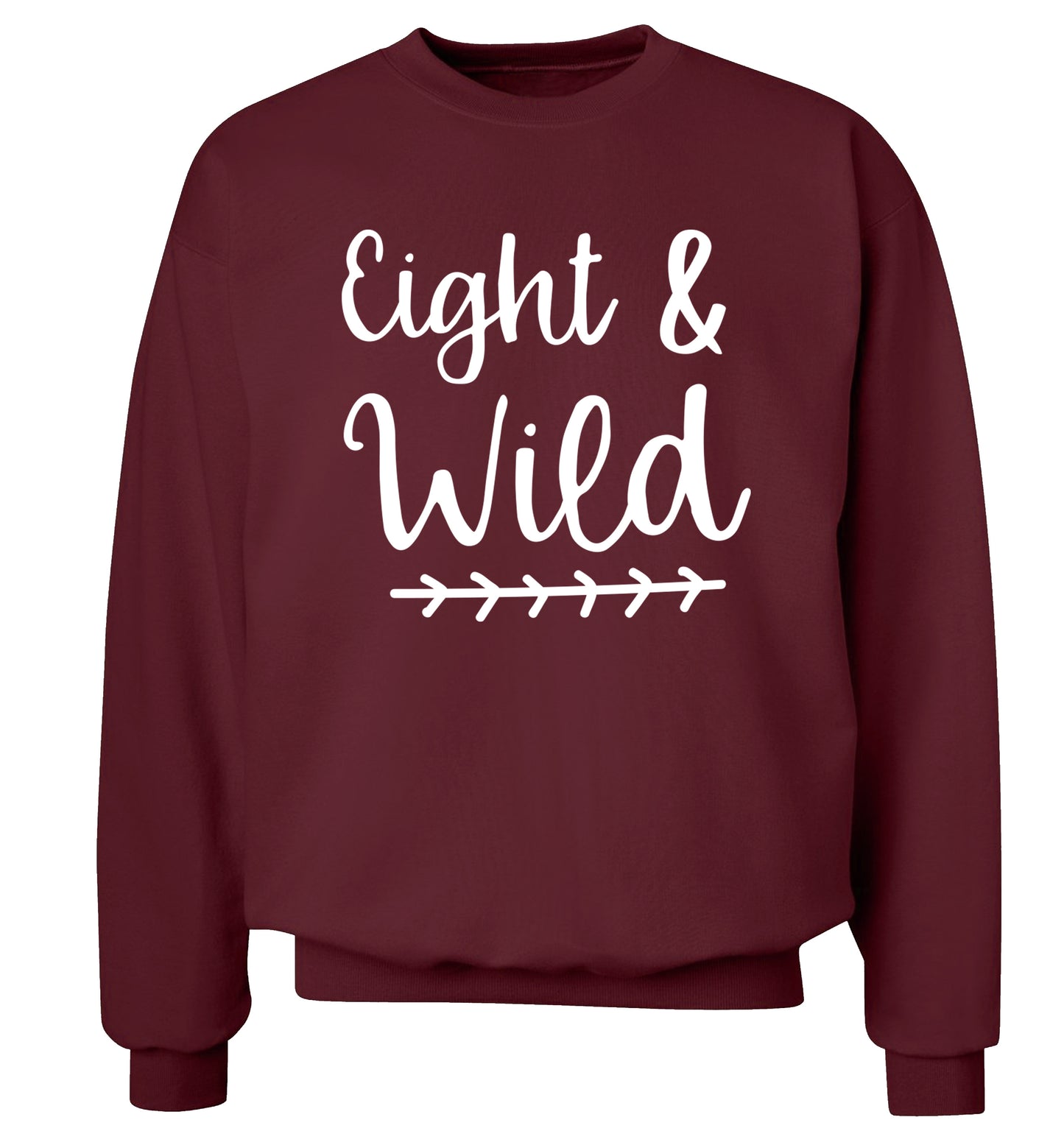 Eight and wild Adult's unisex maroon Sweater 2XL