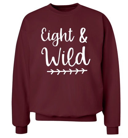 Eight and wild Adult's unisex maroon Sweater 2XL