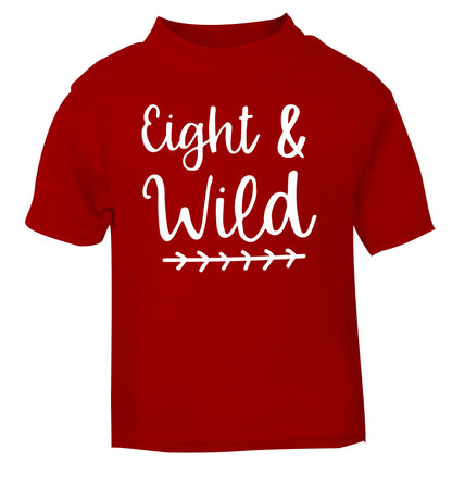 Eight and wild red Baby Toddler Tshirt 2 Years