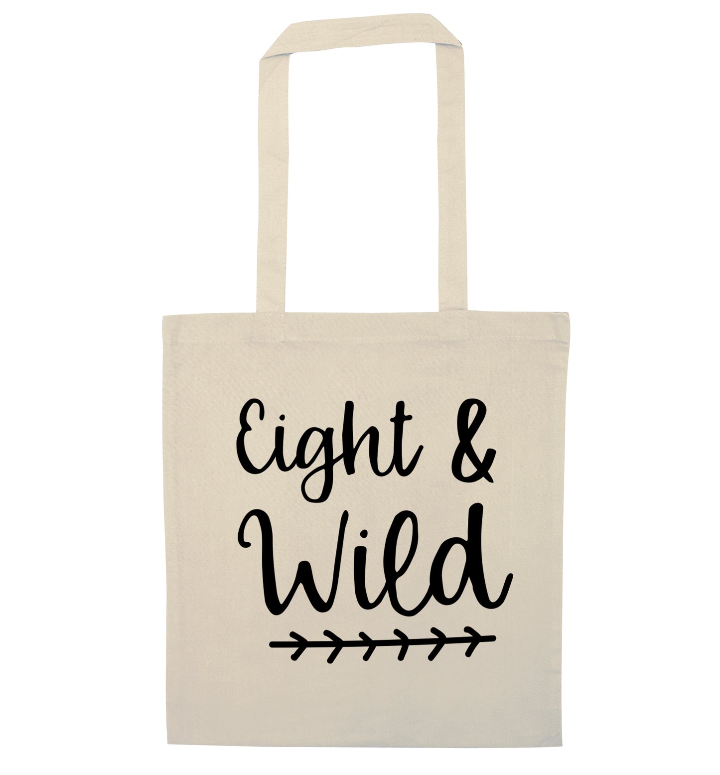 Eight and wild natural tote bag
