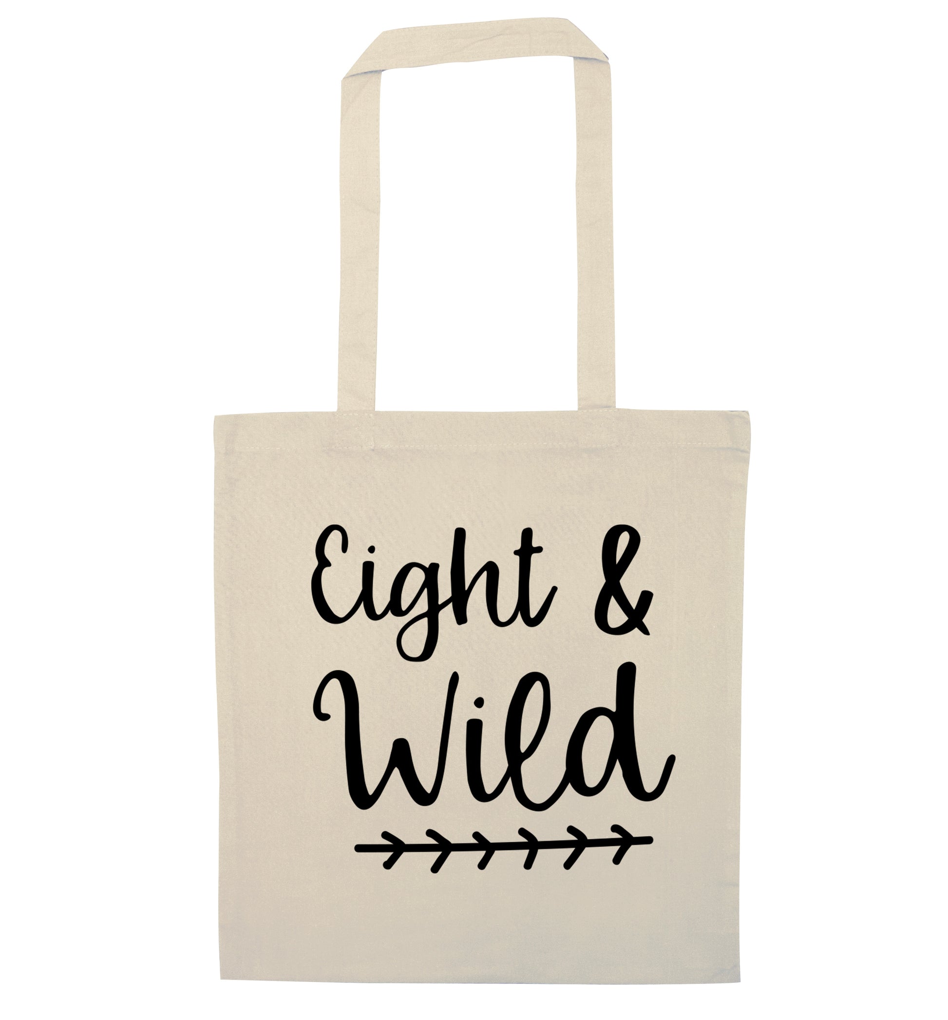Eight and wild natural tote bag