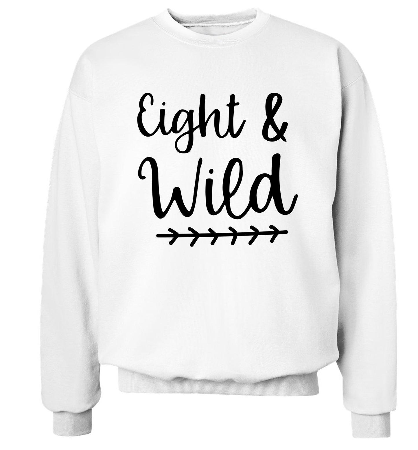Eight and wild Adult's unisex white Sweater 2XL