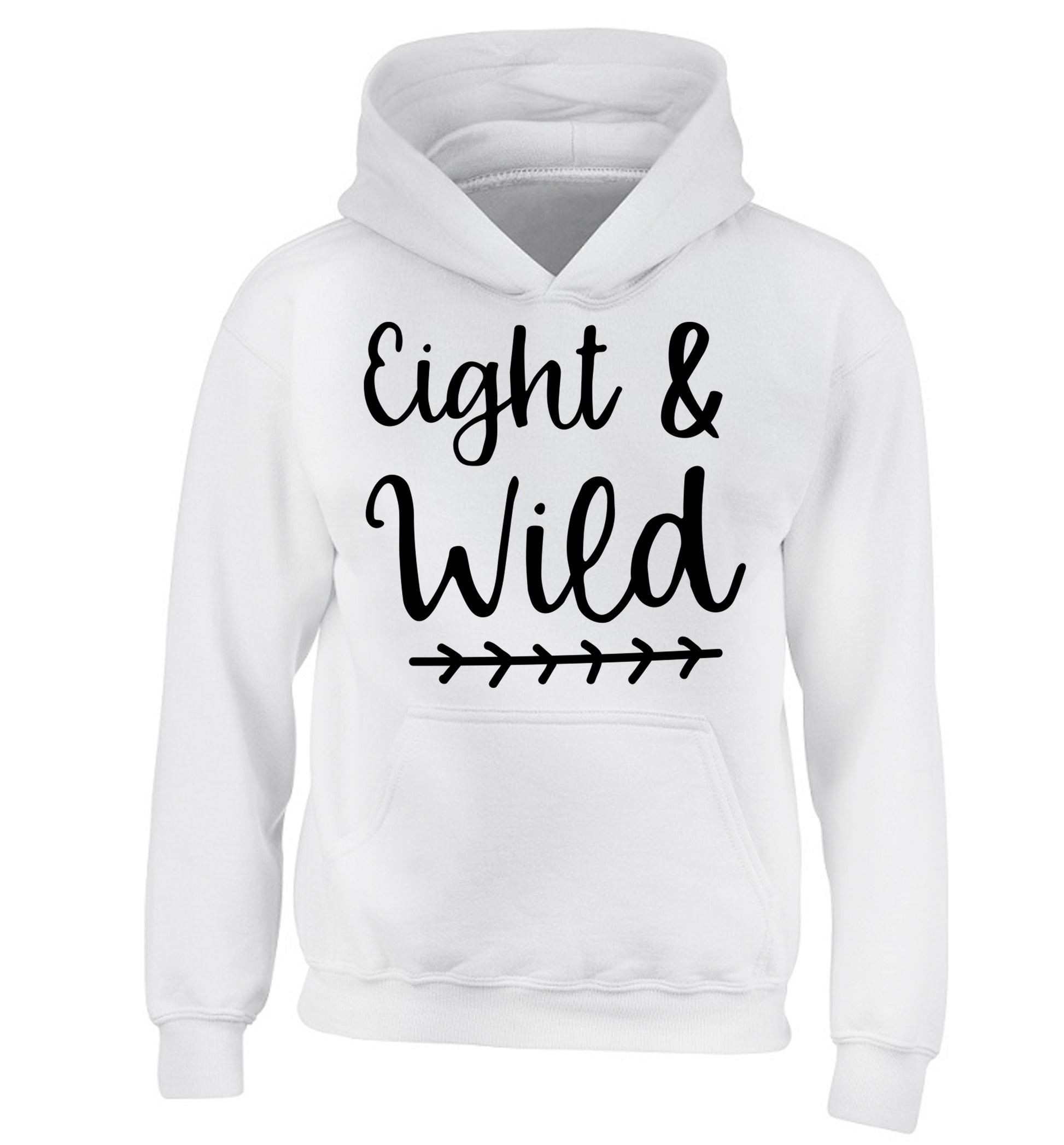 Eight and wild children's white hoodie 12-13 Years
