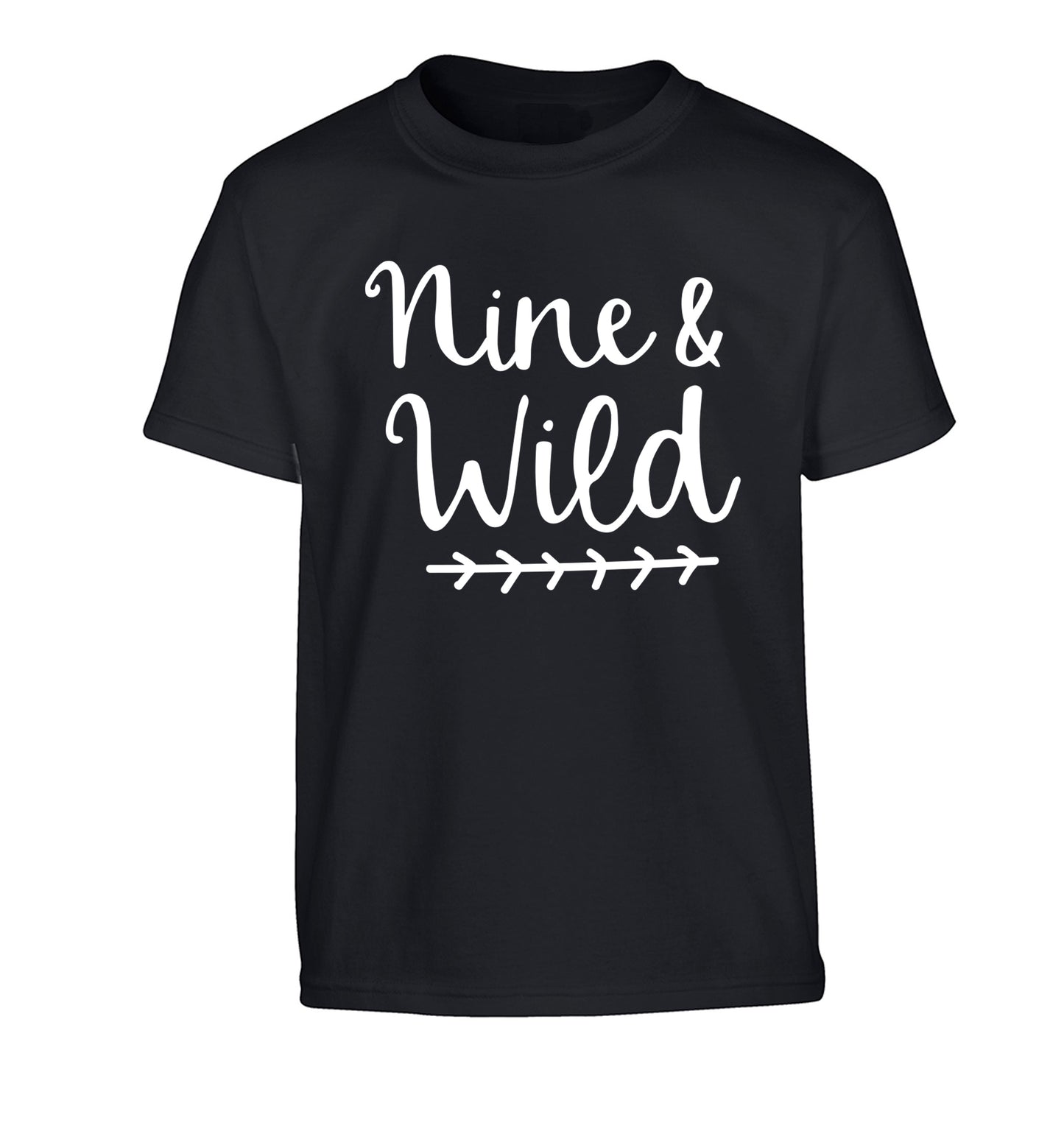 Nine and wild Children's black Tshirt 12-13 Years