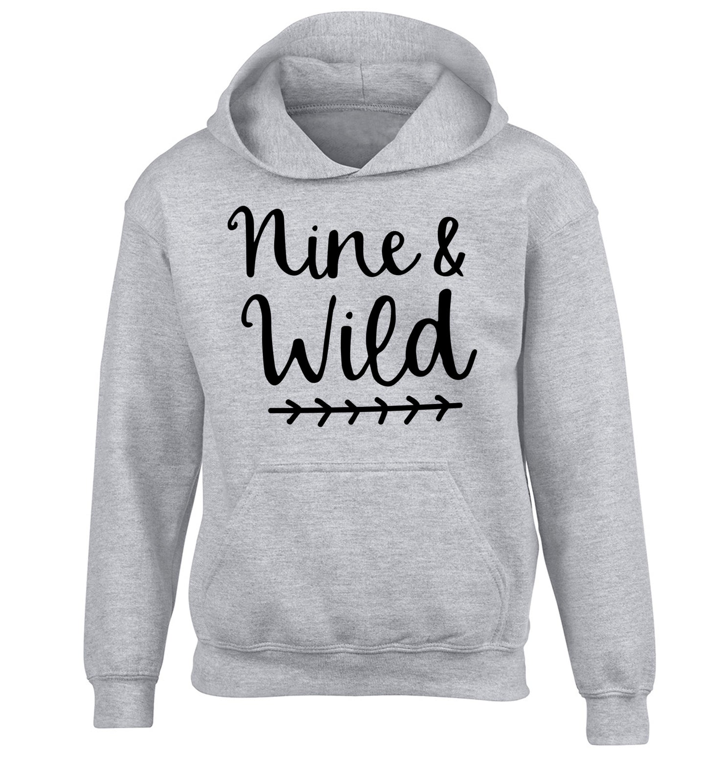 Nine and wild children's grey hoodie 12-13 Years