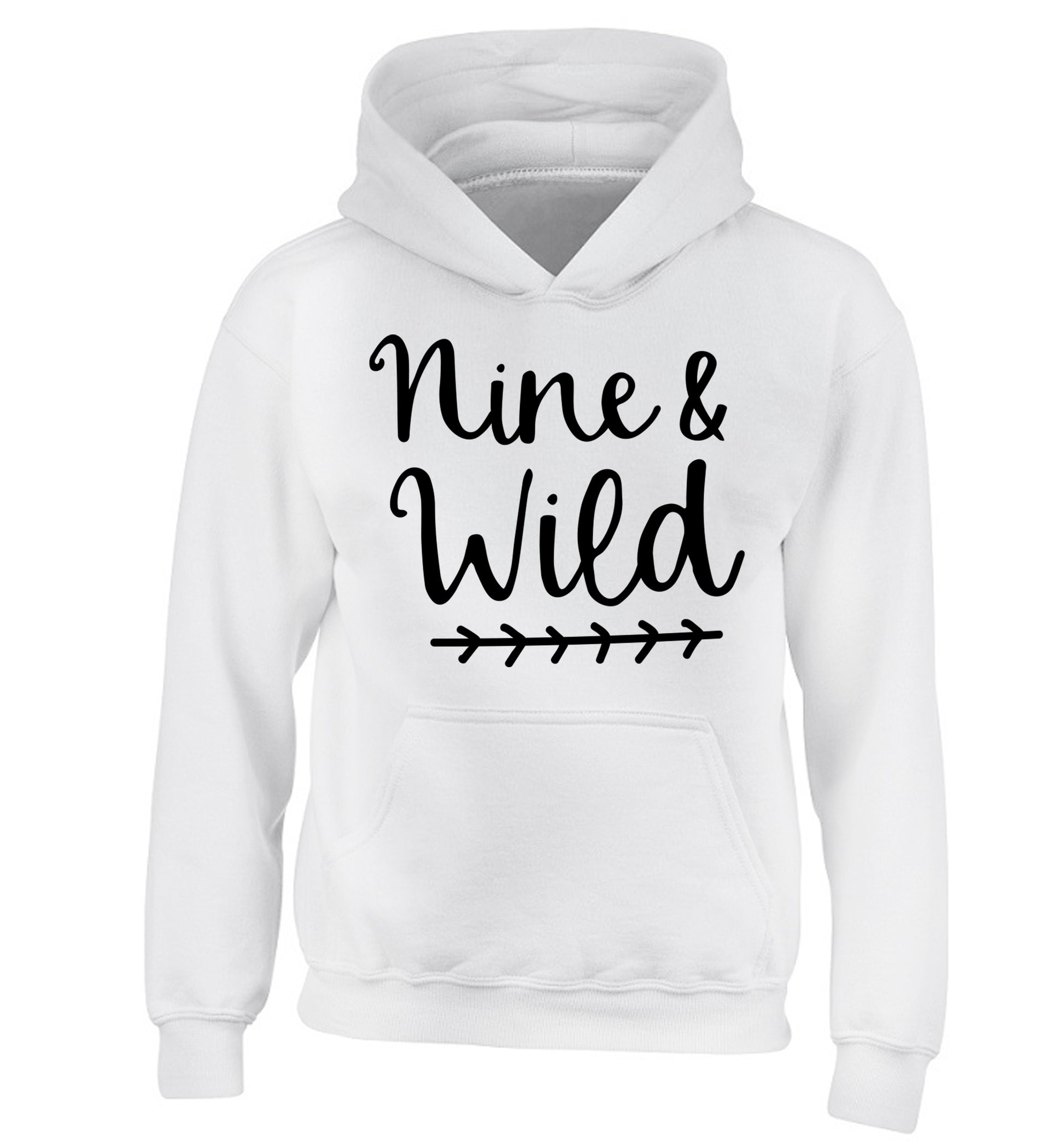 Nine and wild children's white hoodie 12-13 Years