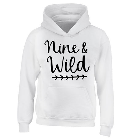 Nine and wild children's white hoodie 12-13 Years