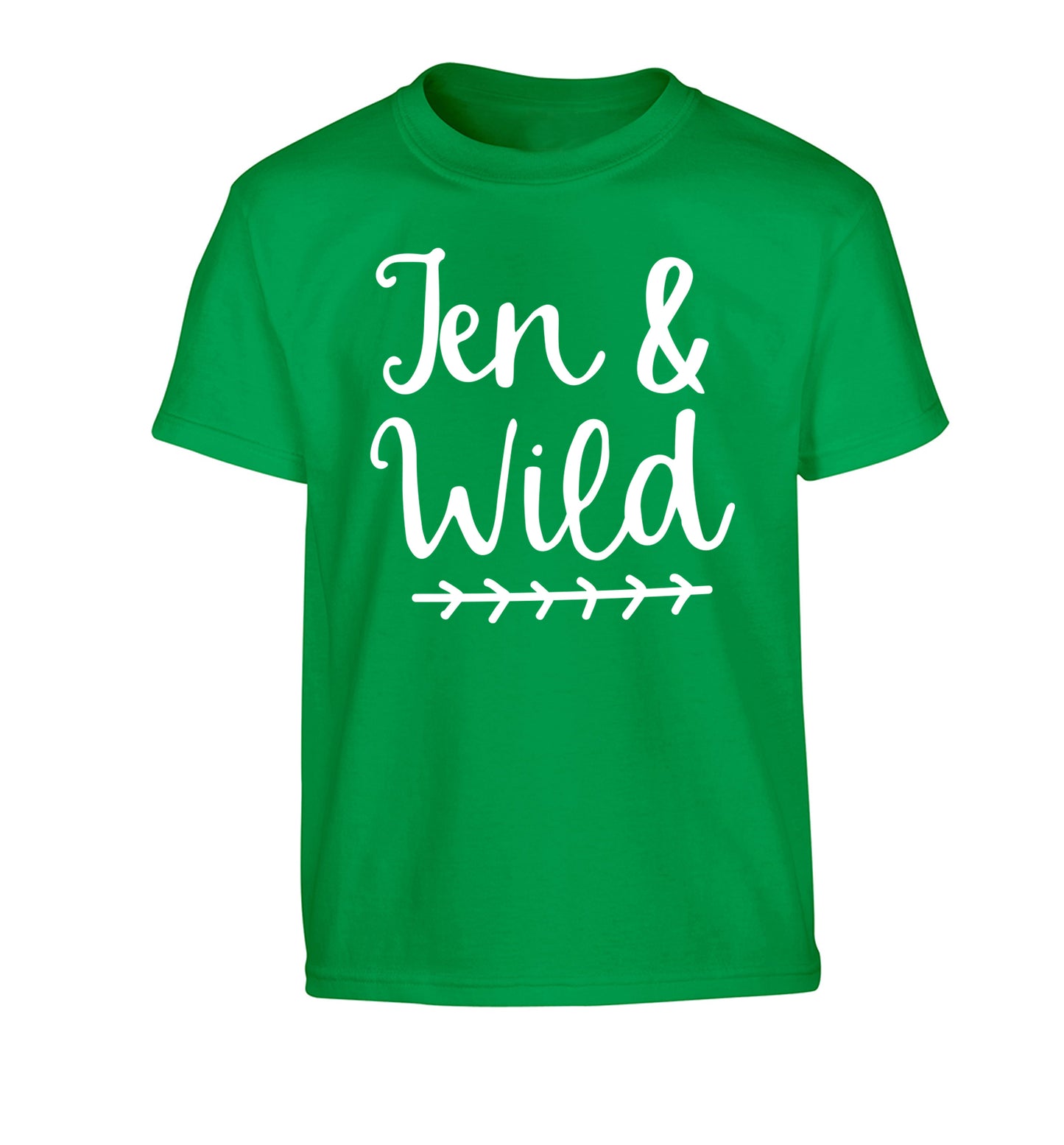 Ten and wild Children's green Tshirt 12-13 Years