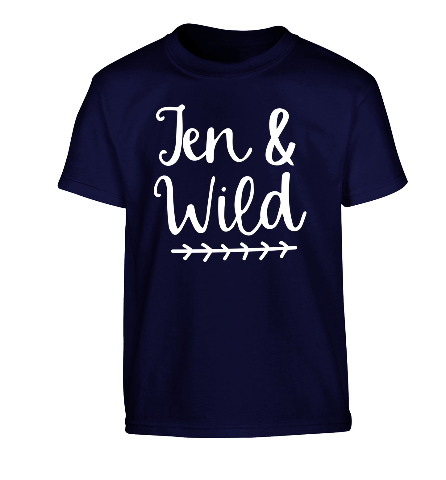 Ten and wild Children's navy Tshirt 12-13 Years