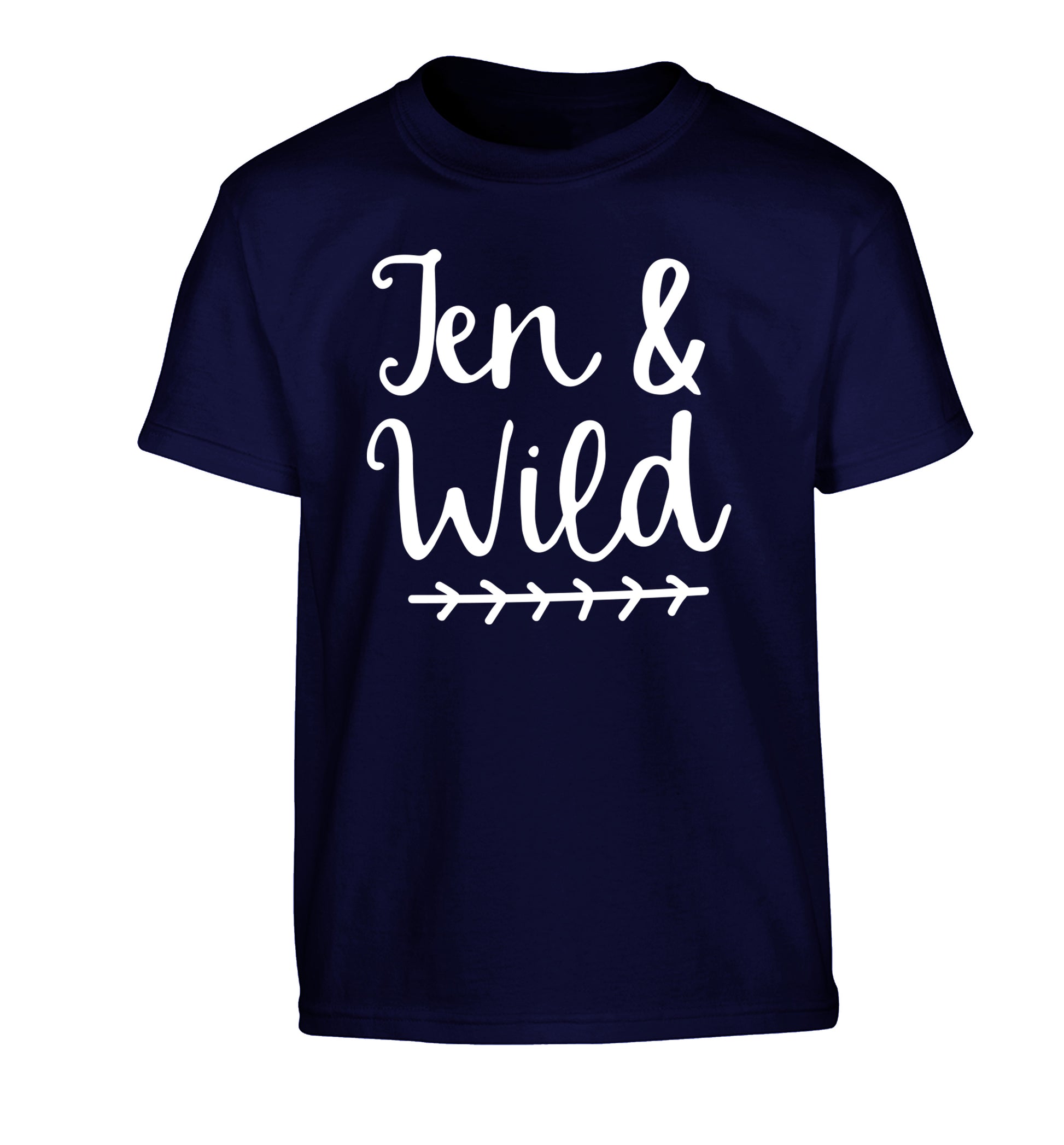 Ten and wild Children's navy Tshirt 12-13 Years