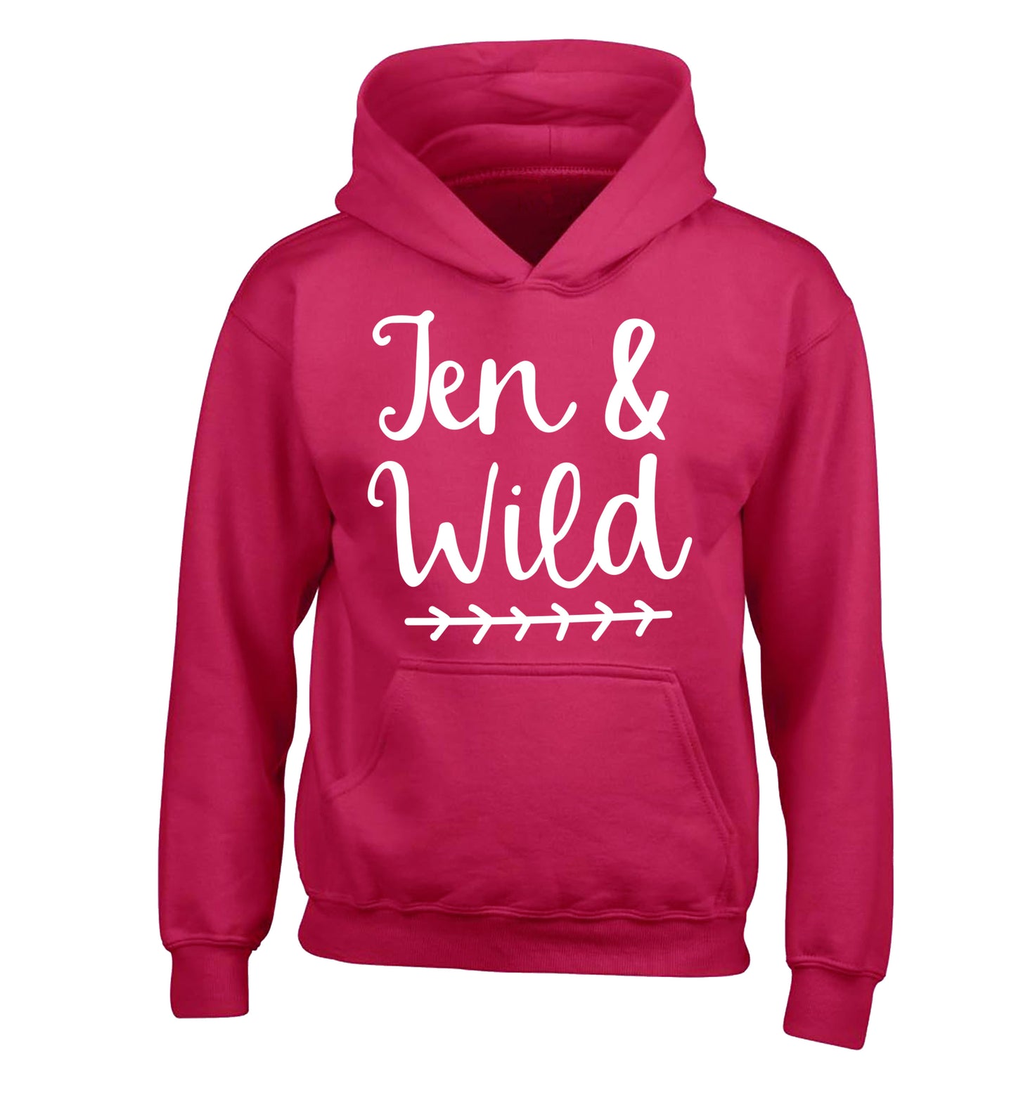Ten and wild children's pink hoodie 12-13 Years