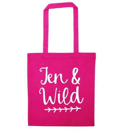 Ten and wild pink tote bag