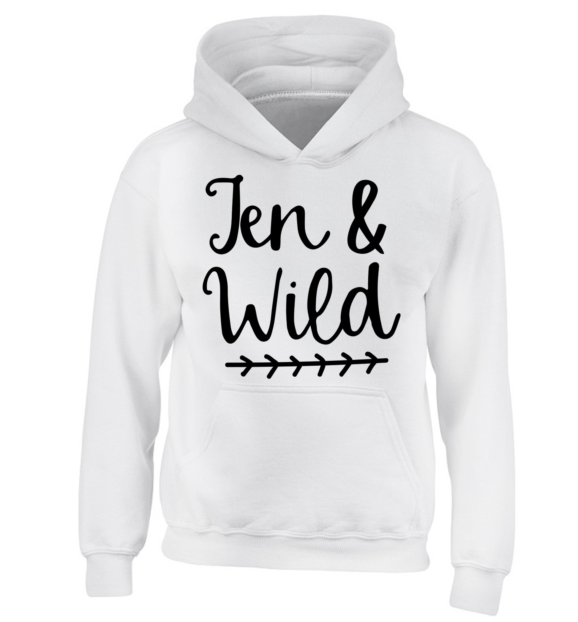 Ten and wild children's white hoodie 12-13 Years