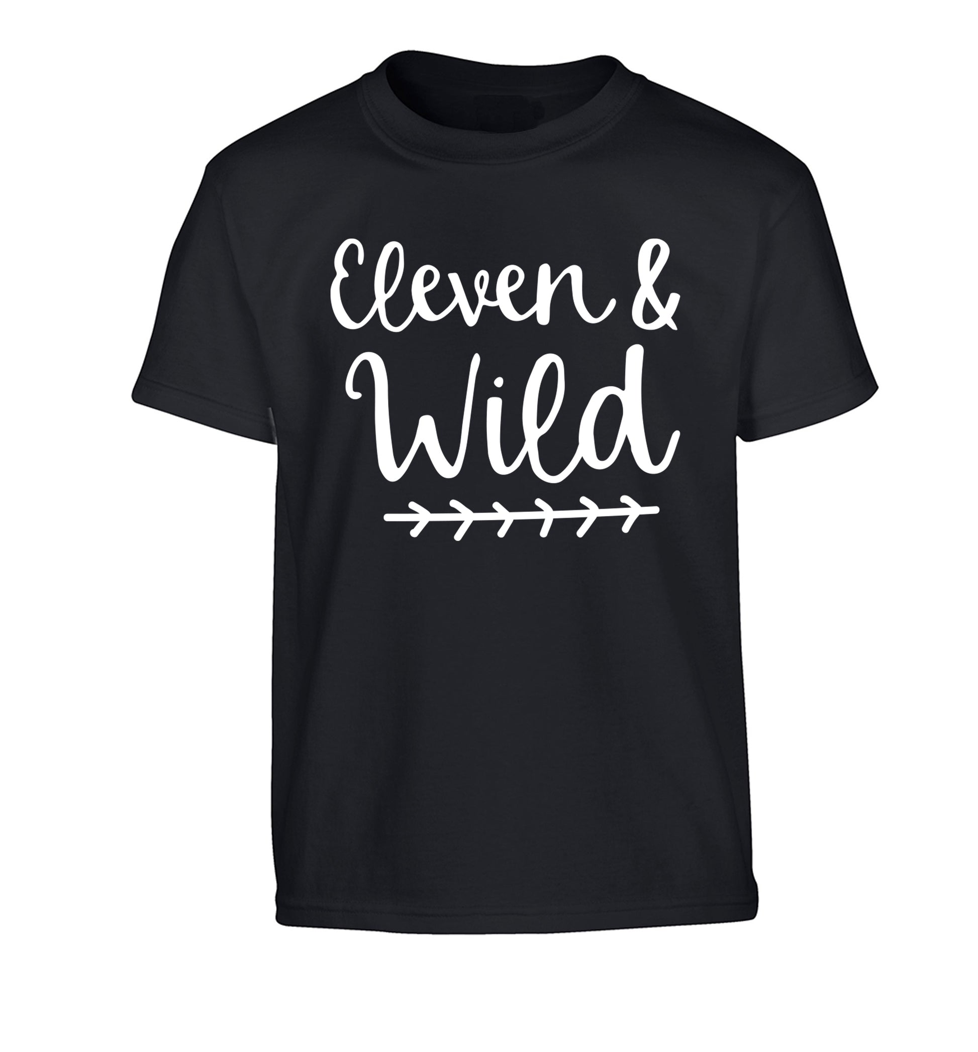 Eleven and wild Children's black Tshirt 12-13 Years