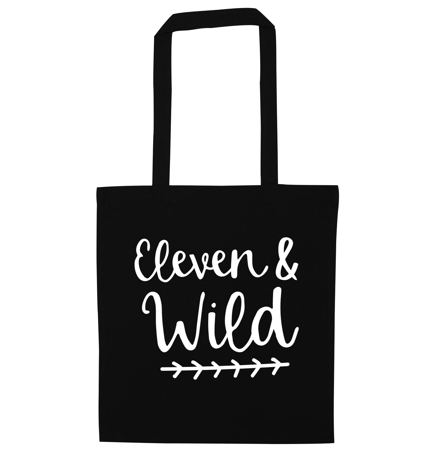 Eleven and wild black tote bag