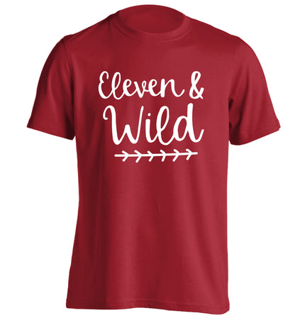 Eleven and wild adults unisex red Tshirt 2XL