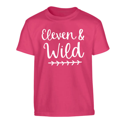 Eleven and wild Children's pink Tshirt 12-13 Years