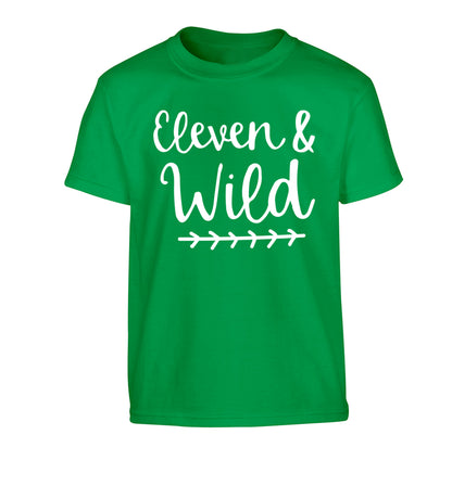 Eleven and wild Children's green Tshirt 12-13 Years
