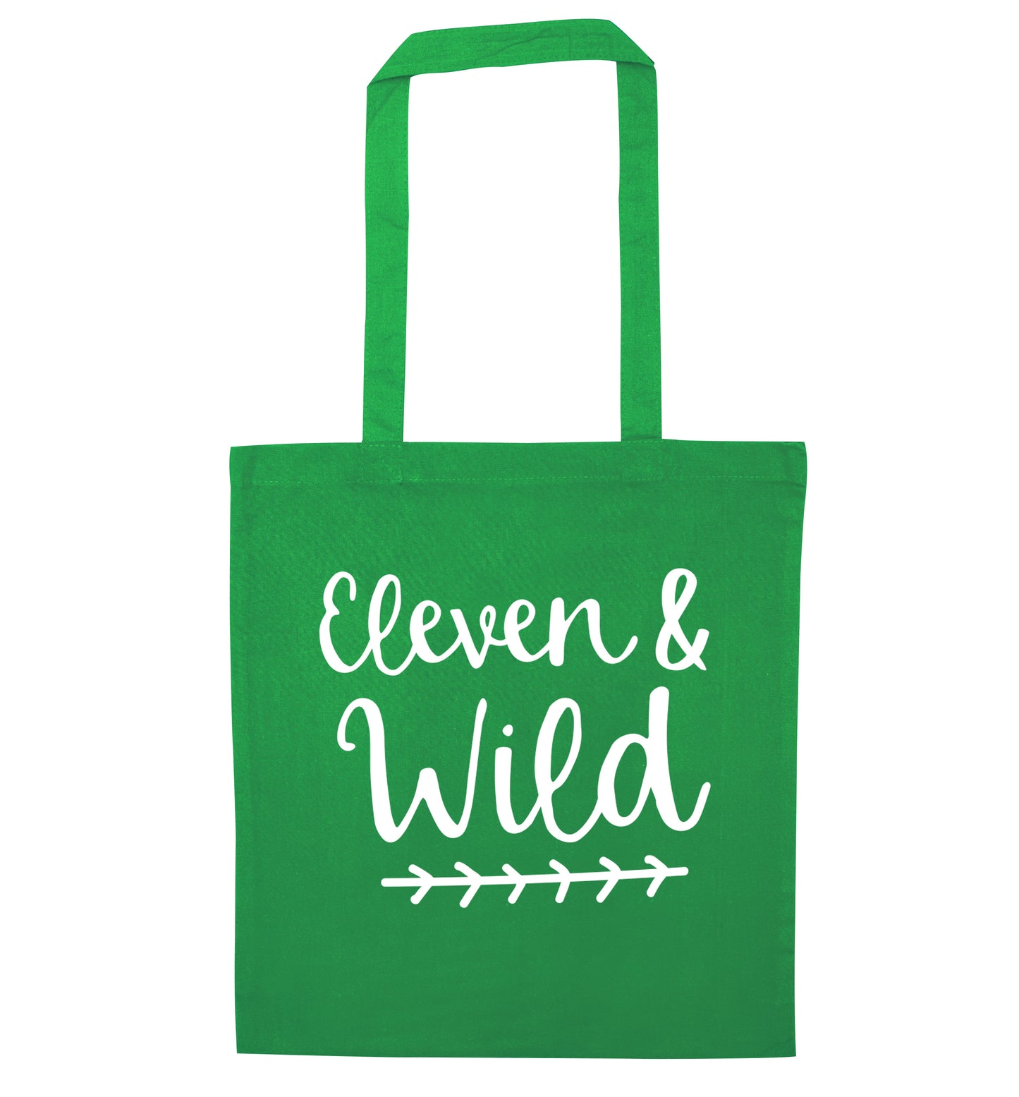 Eleven and wild green tote bag