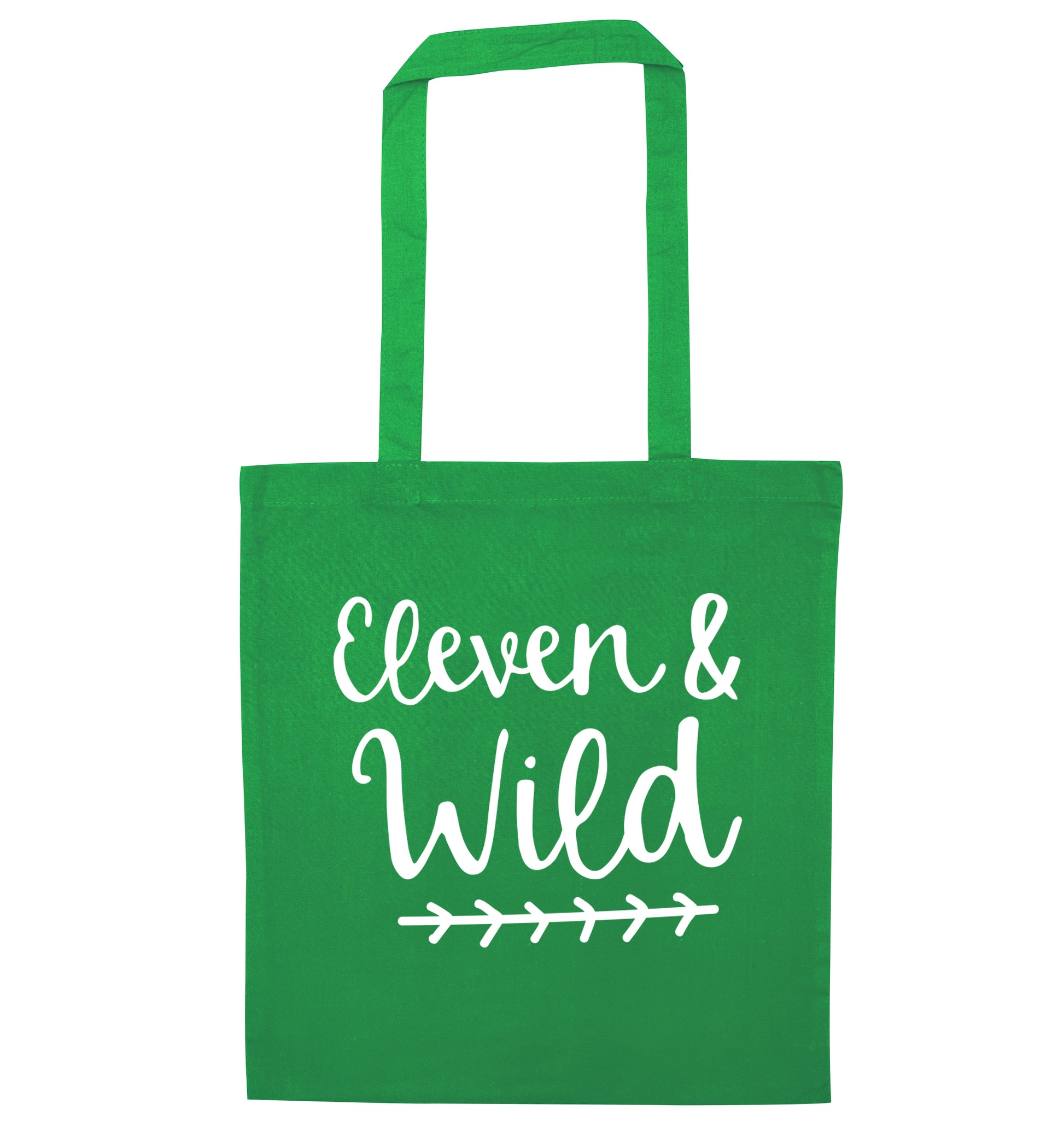 Eleven and wild green tote bag