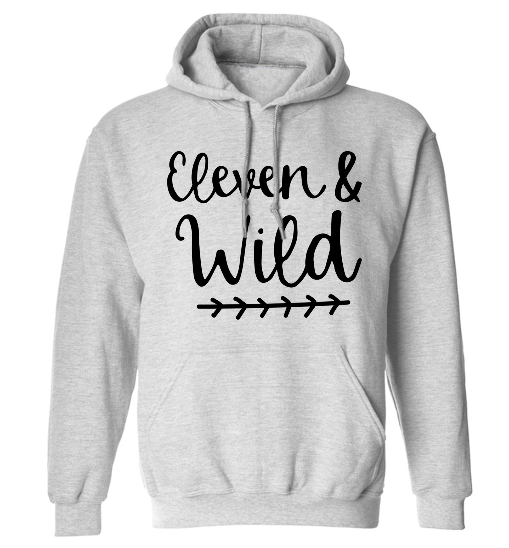 Eleven and wild adults unisex grey hoodie 2XL