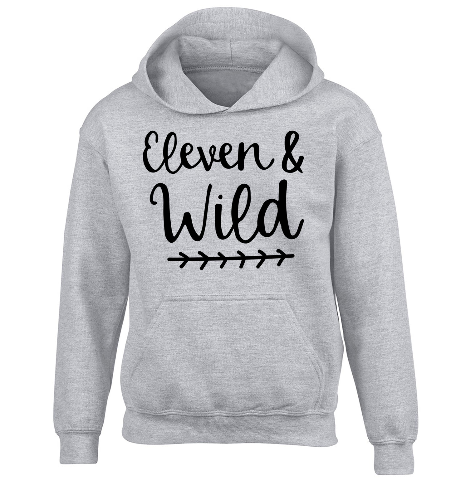 Eleven and wild children's grey hoodie 12-13 Years
