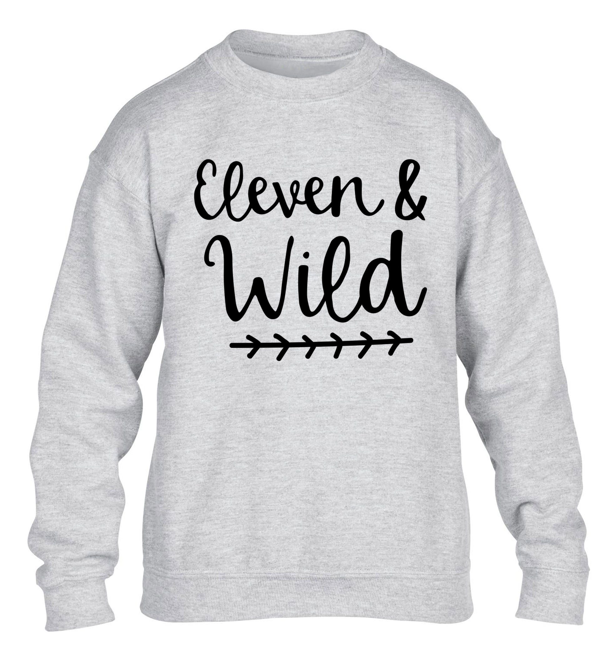 Eleven and wild children's grey sweater 12-13 Years