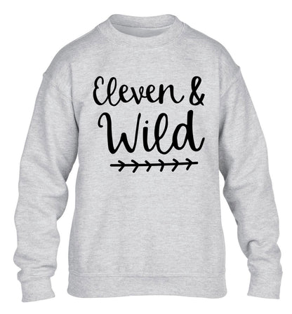Eleven and wild children's grey sweater 12-13 Years
