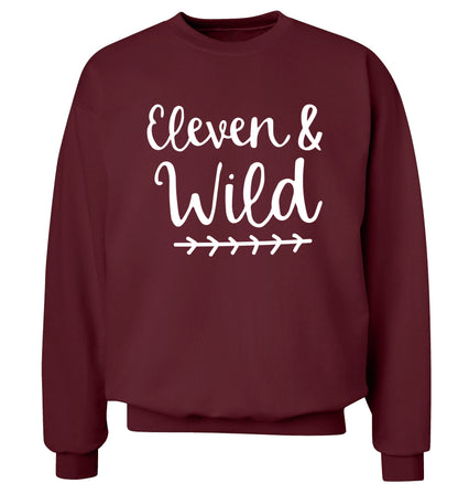 Eleven and wild Adult's unisex maroon Sweater 2XL