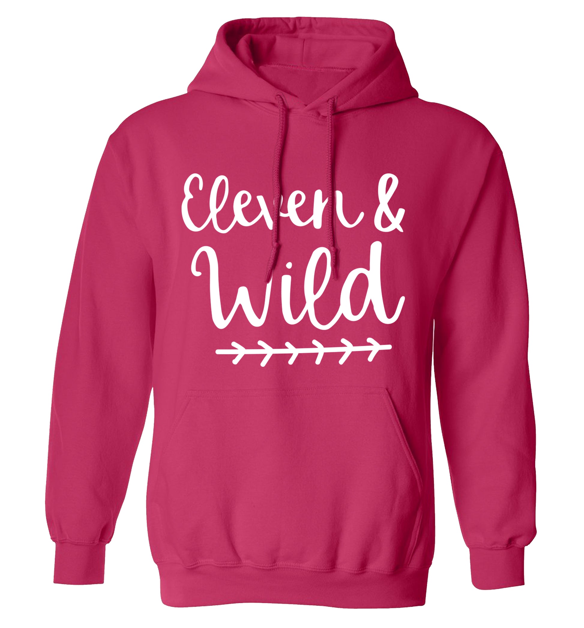 Eleven and wild adults unisex pink hoodie 2XL