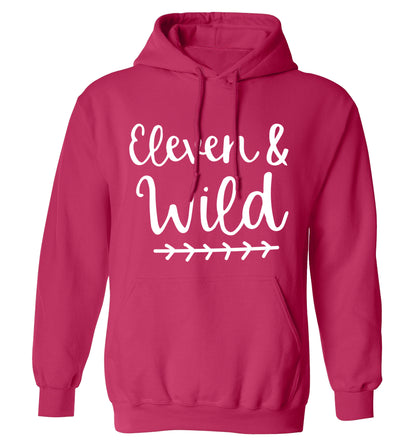 Eleven and wild adults unisex pink hoodie 2XL