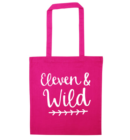 Eleven and wild pink tote bag