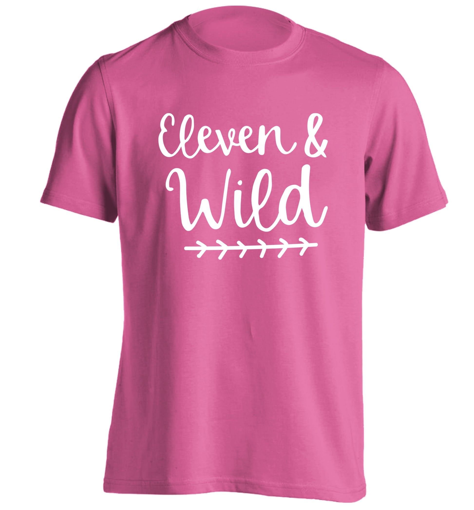 Eleven and wild adults unisex pink Tshirt 2XL