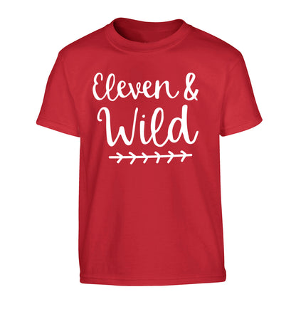 Eleven and wild Children's red Tshirt 12-13 Years