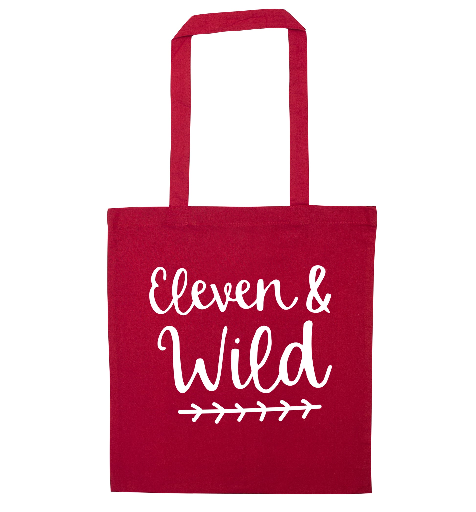 Eleven and wild red tote bag