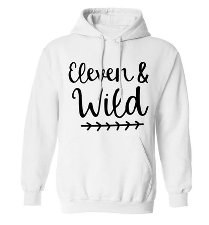 Eleven and wild adults unisex white hoodie 2XL